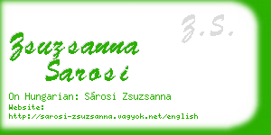 zsuzsanna sarosi business card